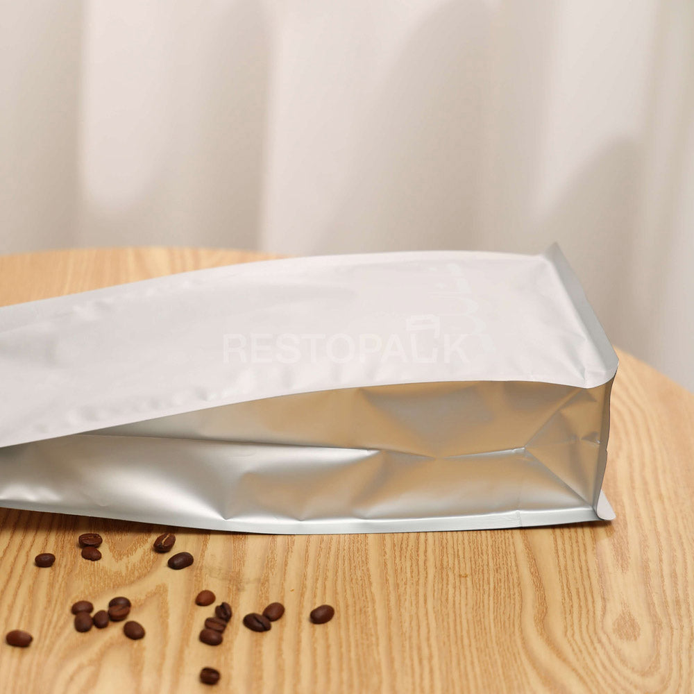 Custom Aluminum Foil Flat Bottom Coffee Bag with Zipper
