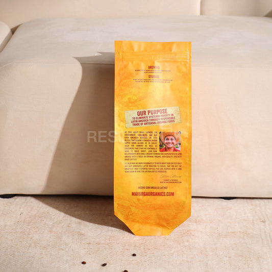 Custom Laminated Kraft Side Gusset Coffee Bags with Heat Seal