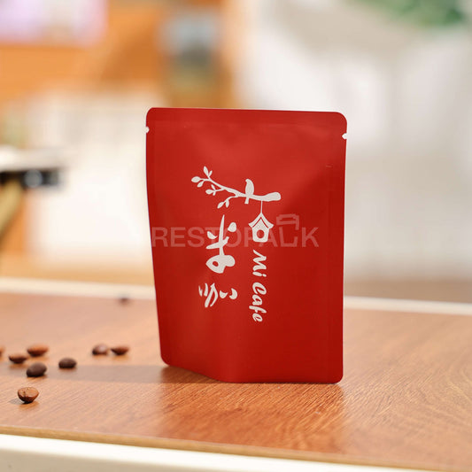 PET Outer Layer Aluminum Foil Inner Layer Coffee Bags with Tear Notch