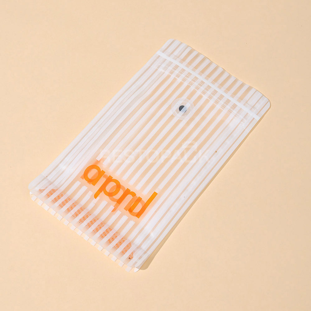 Custom Clear Plastic Flat Bottom Coffee Bag with Zipper