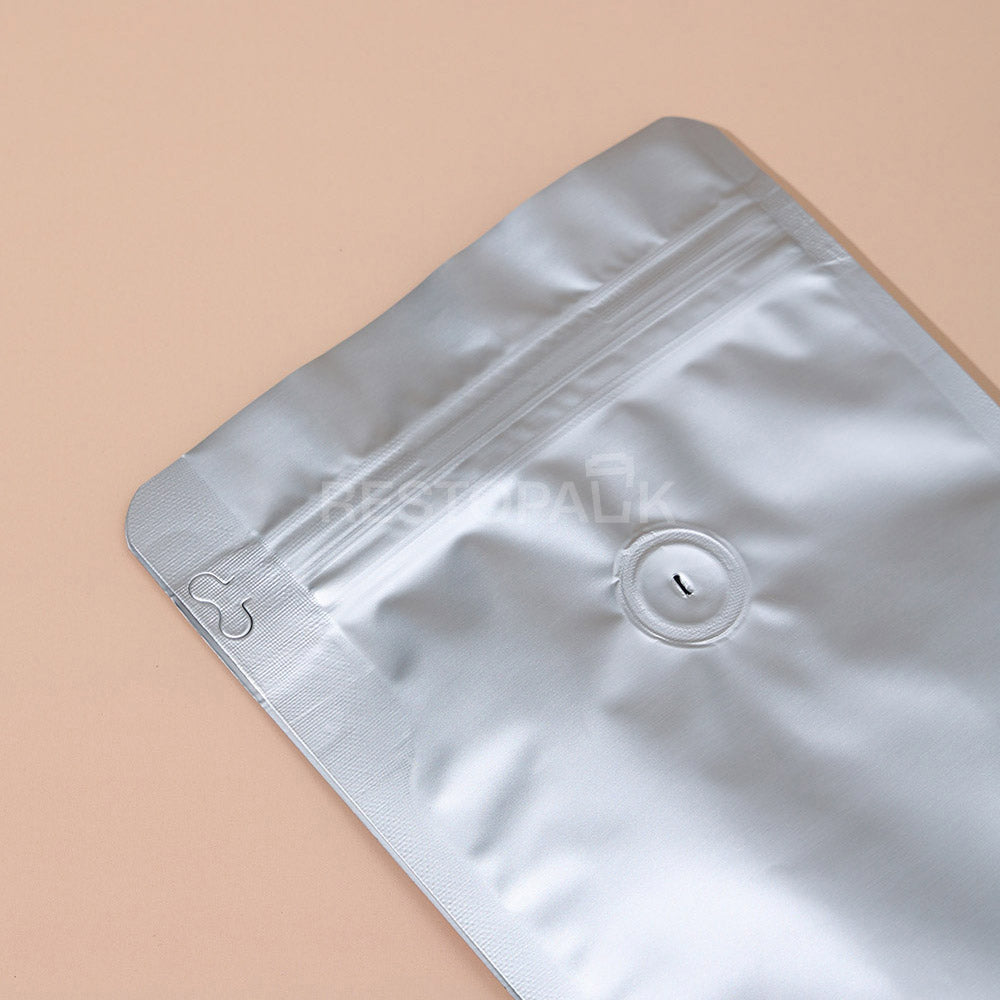 Custom Aluminum Foil Flat Bottom Coffee Bag with Zipper