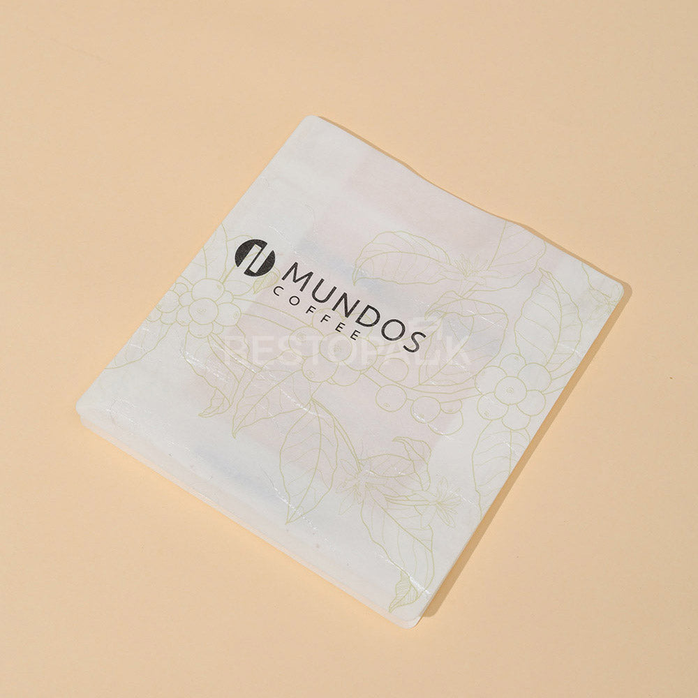 Translucent Coated Rice Paper Flat Bottom Coffee Bags with Zipper