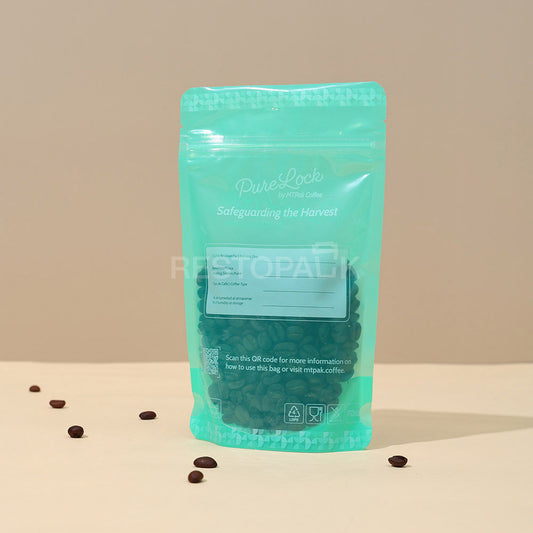 Custom Clear Stand-Up Coffee Bags with Zipper