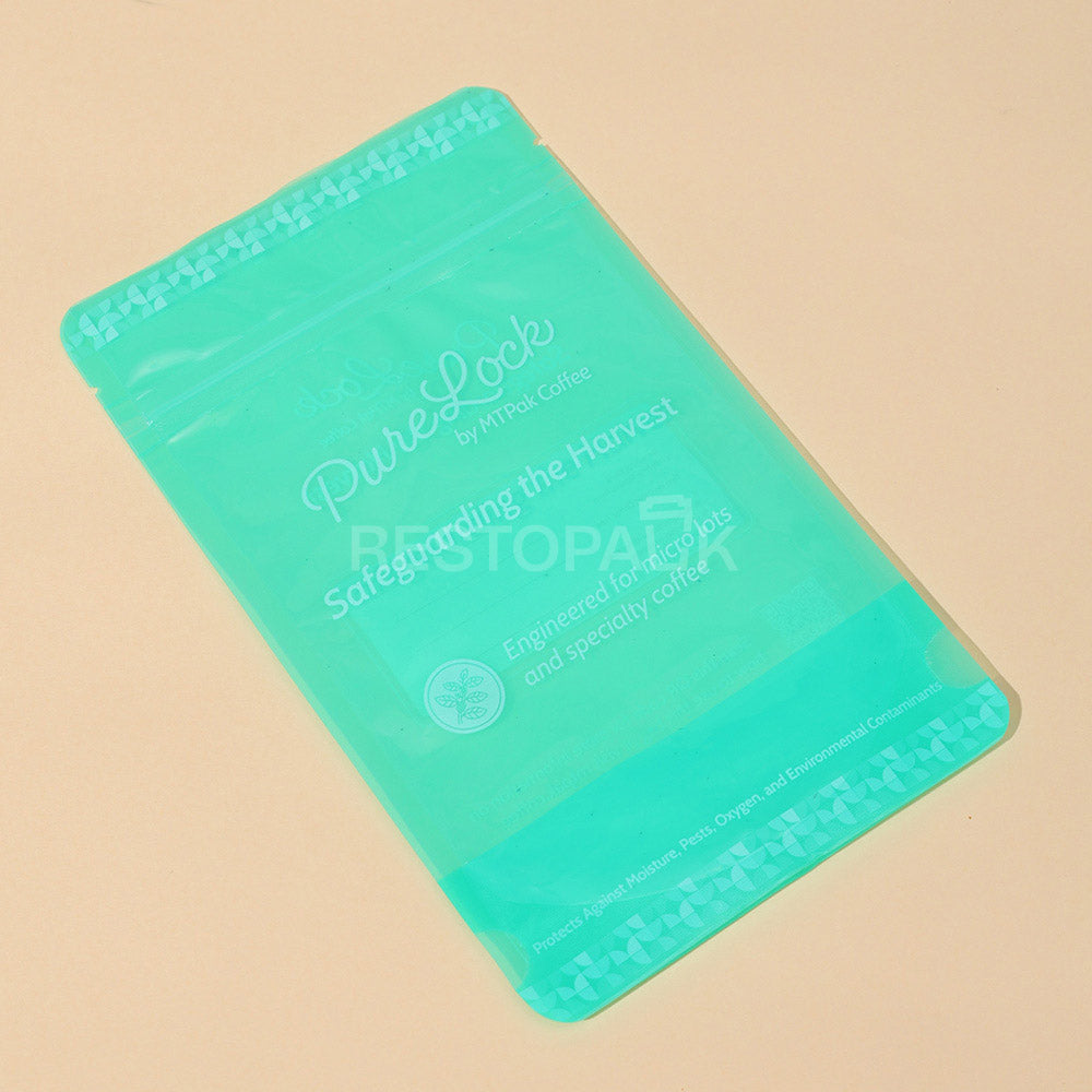 Custom Clear Stand-Up Coffee Bags with Zipper