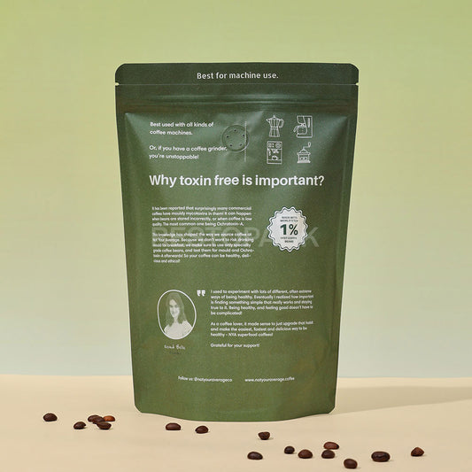 Custom Green Stand-up Coffee Bags with Zipper