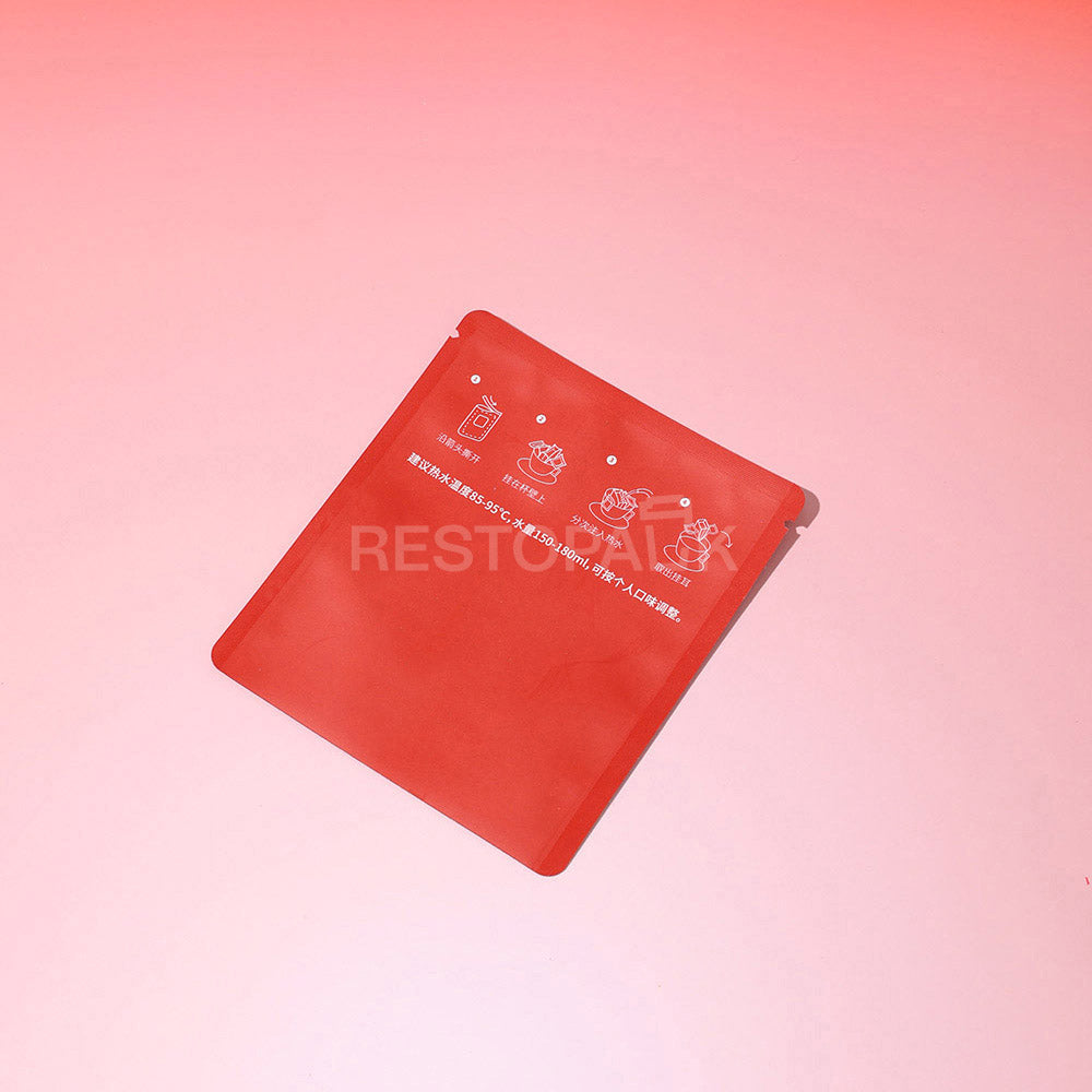 PET Outer Layer Aluminum Foil Inner Layer Coffee Bags with Tear Notch