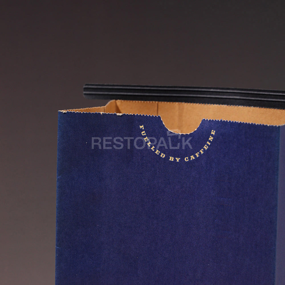 Custom Kraft Paper Flat Bottom Coffee Bags with Tin Tie