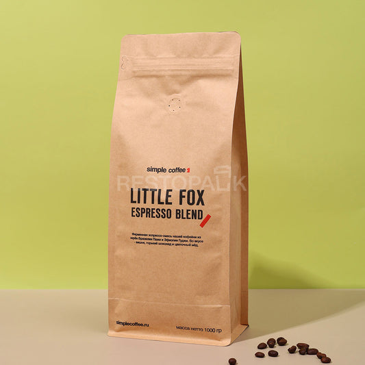 Custom Kraft Paper Flat Bottom Coffee Bags with Zipper