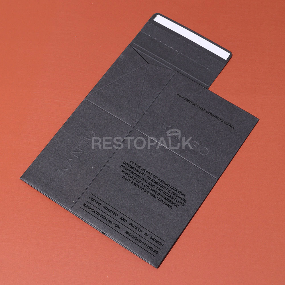 Custom Black Cardboard Coffee Boxes with Card Slot