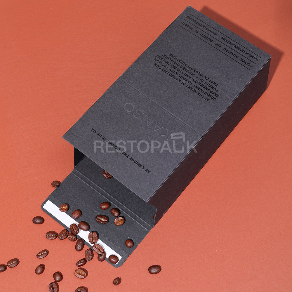 Custom Black Cardboard Coffee Boxes with Card Slot
