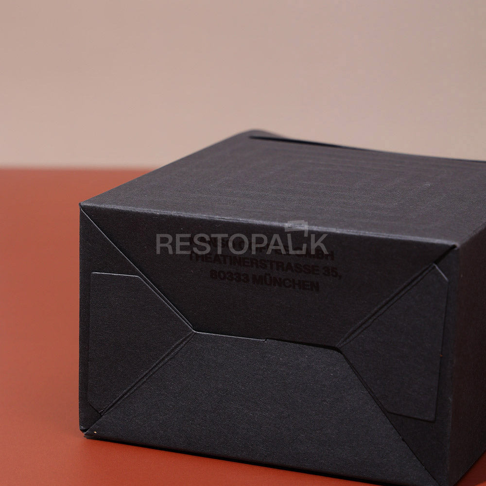 Custom Black Cardboard Coffee Boxes with Card Slot