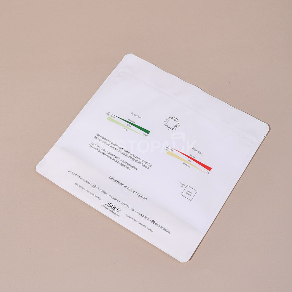 Custom Recyclable Plastic Coffee Bags with Tear Notch