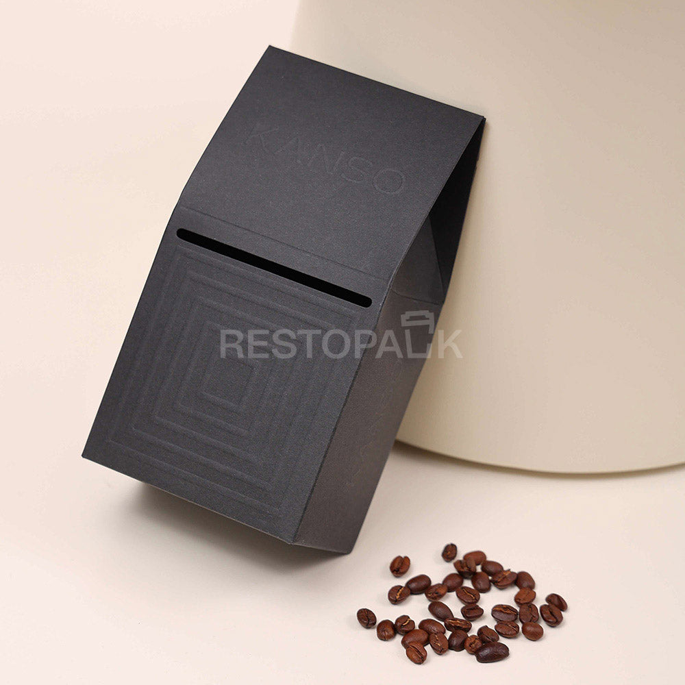 Custom Black Cardboard Coffee Boxes with Card Slot
