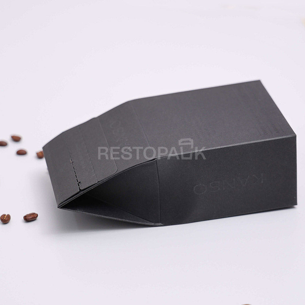 Custom Black Cardboard Coffee Boxes with Card Slot