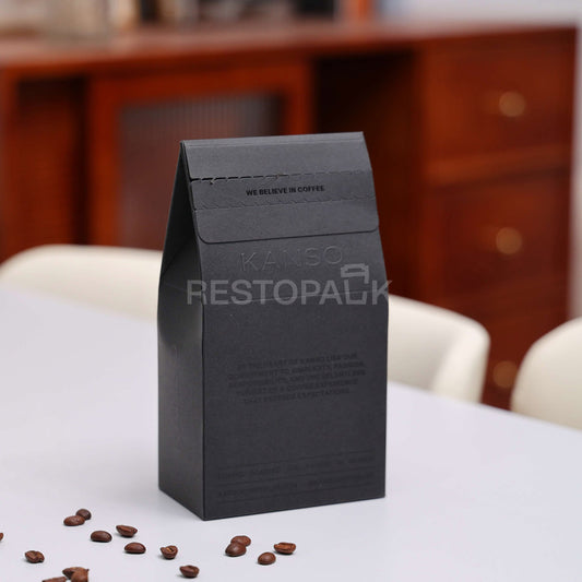 Custom Black Cardboard Coffee Boxes with Card Slot