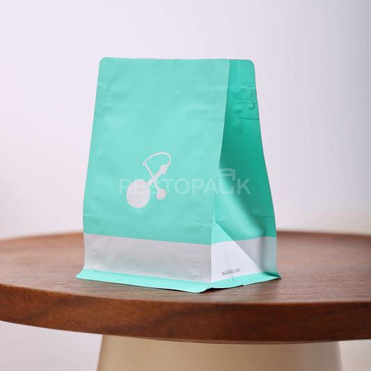 Custom Square Smooth Flat Bottom Coffee Bags