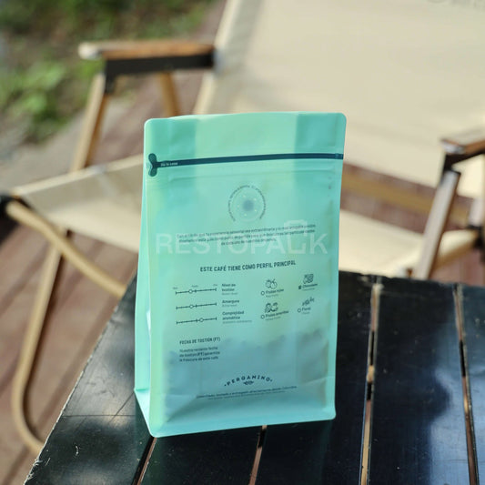 Custom Frosted Semi-Transparent Flat Bottom Coffee Bags with Zipper