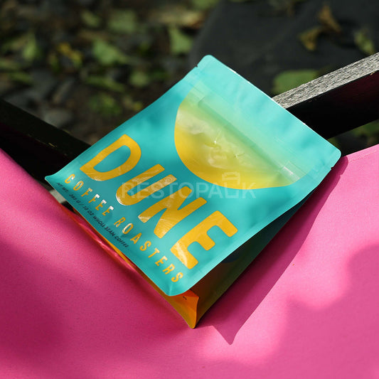 Custom Frosted Flat Bottom Coffee Bags with Zipper