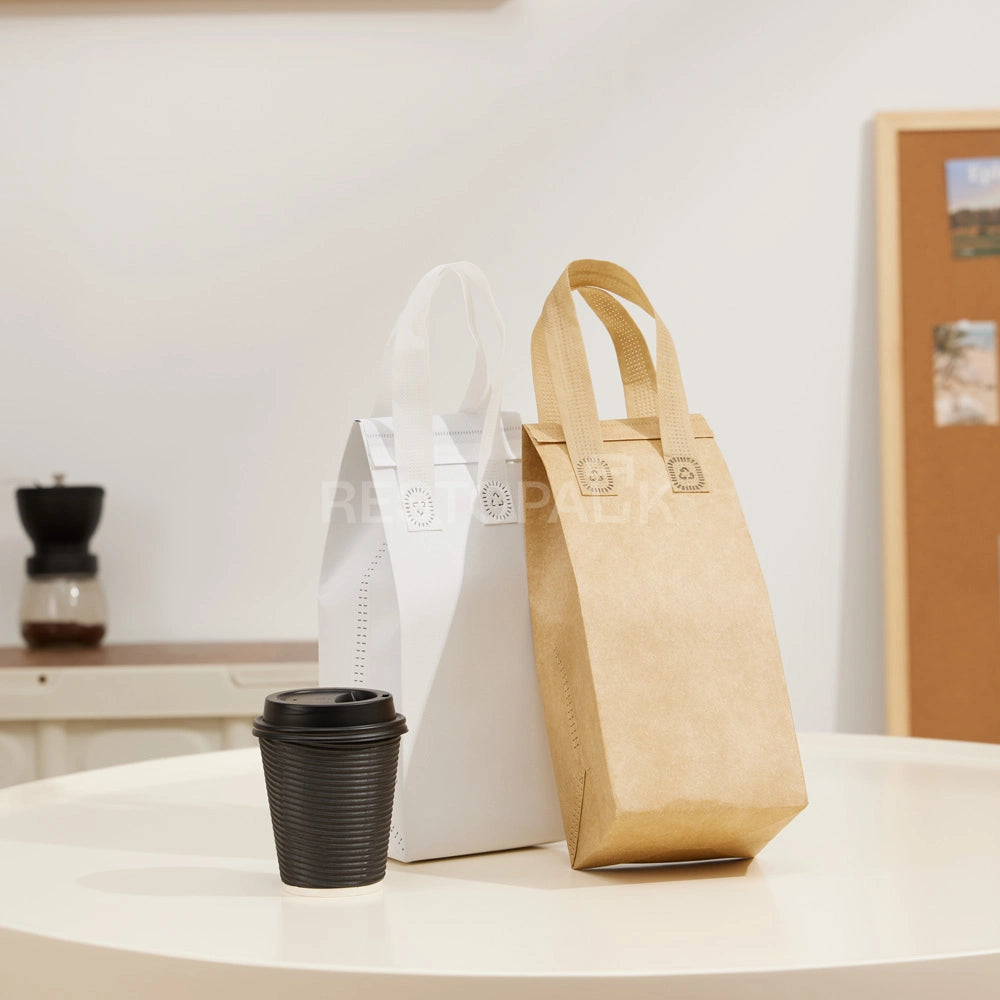 1-Cup Kraft Coffee and Milk Tea Insulated Bag