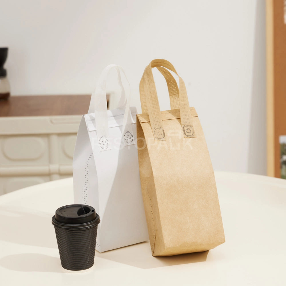 1-Cup Kraft Coffee and Milk Tea Insulated Bag