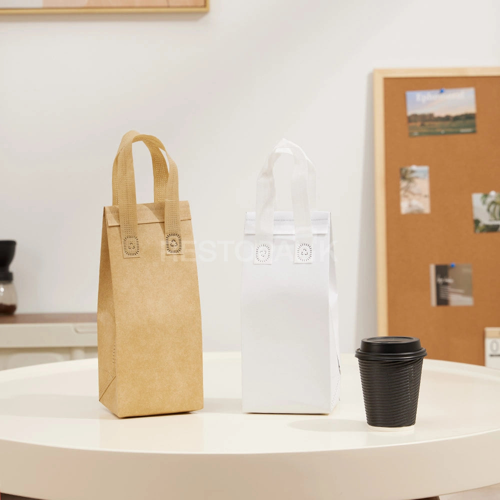 1-Cup Kraft Coffee and Milk Tea Insulated Bag