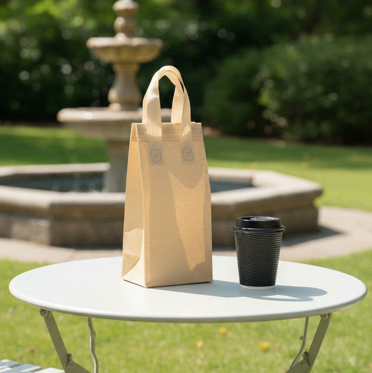1-Cup Kraft Coffee and Milk Tea Insulated Bag