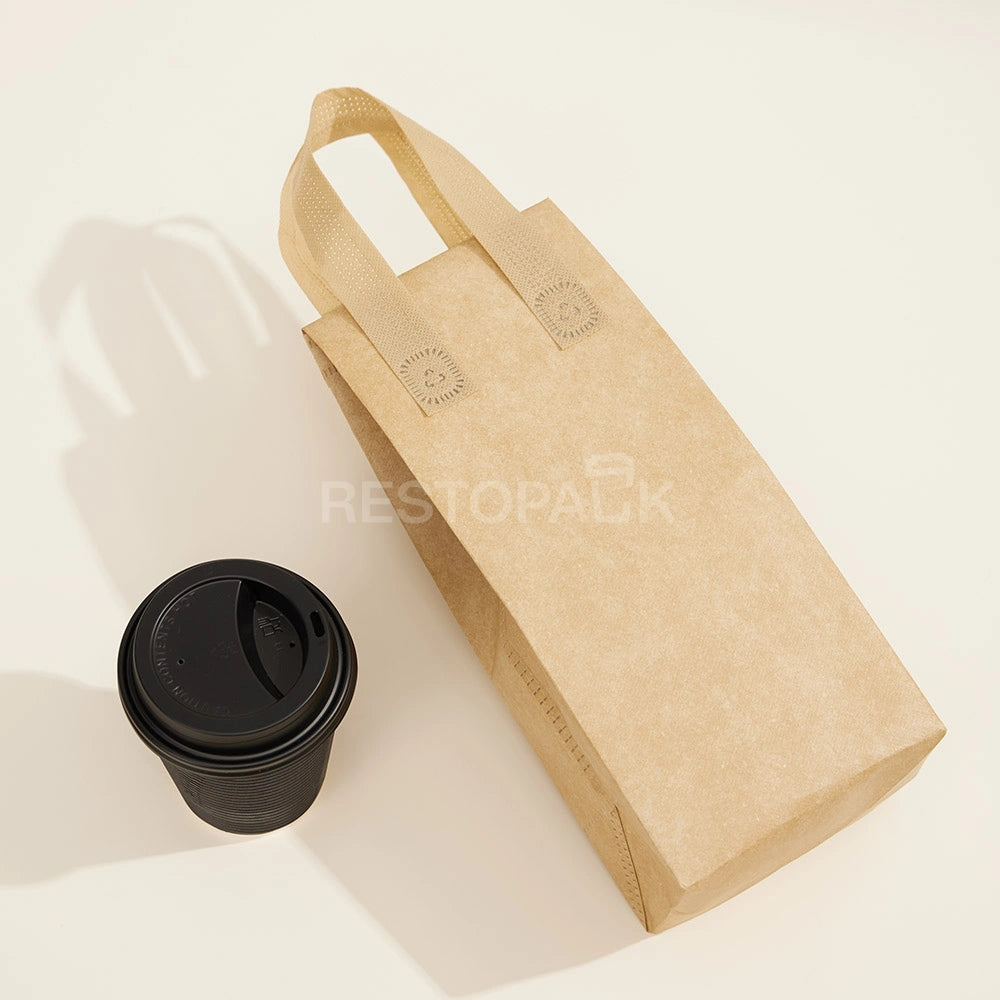 1-Cup Kraft Coffee and Milk Tea Insulated Bag