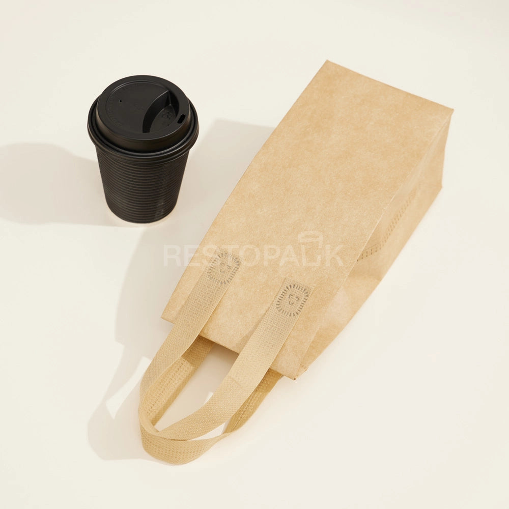 1-Cup Kraft Coffee and Milk Tea Insulated Bag