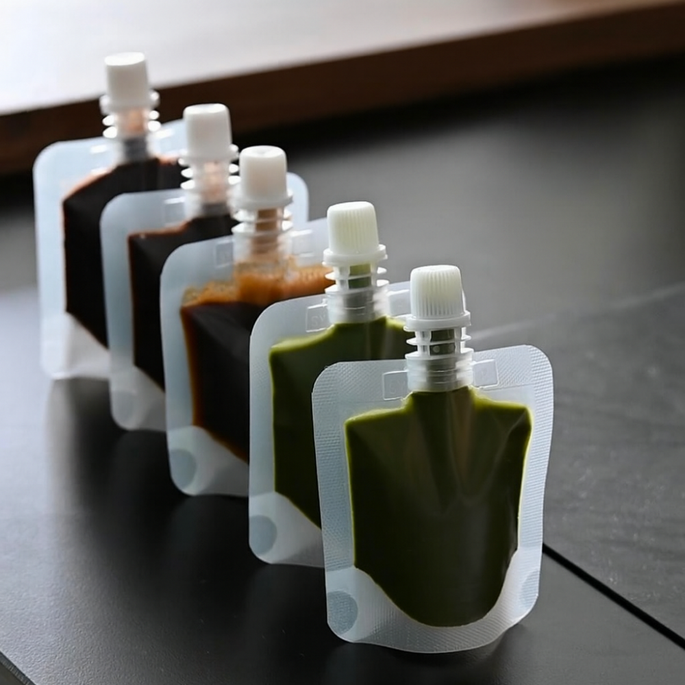 1.7 oz Clear Spout Pouch Coffee Liquid Stand-Up Bag