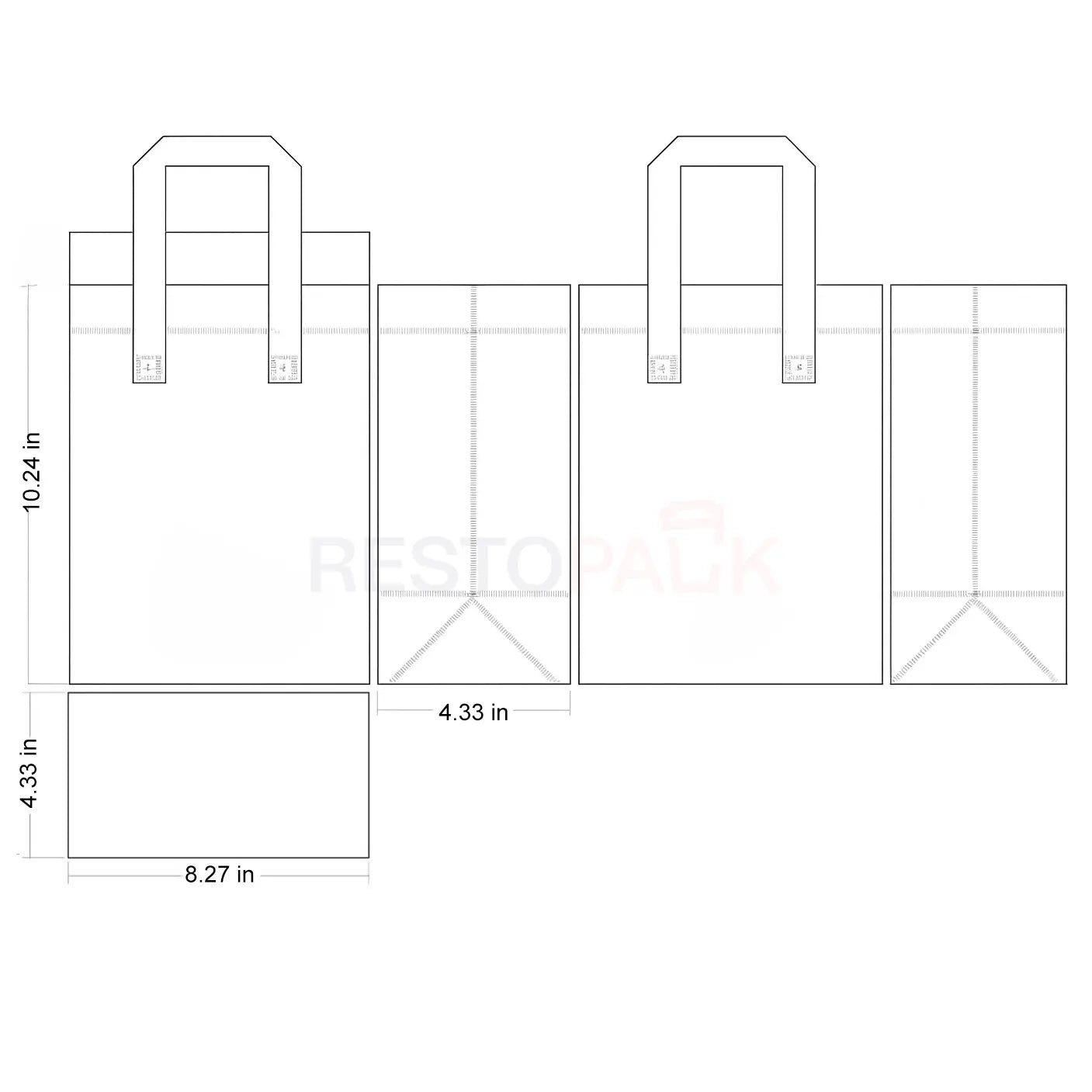 2-Cup Kraft Coffee and Milk Tea Insulated Bag