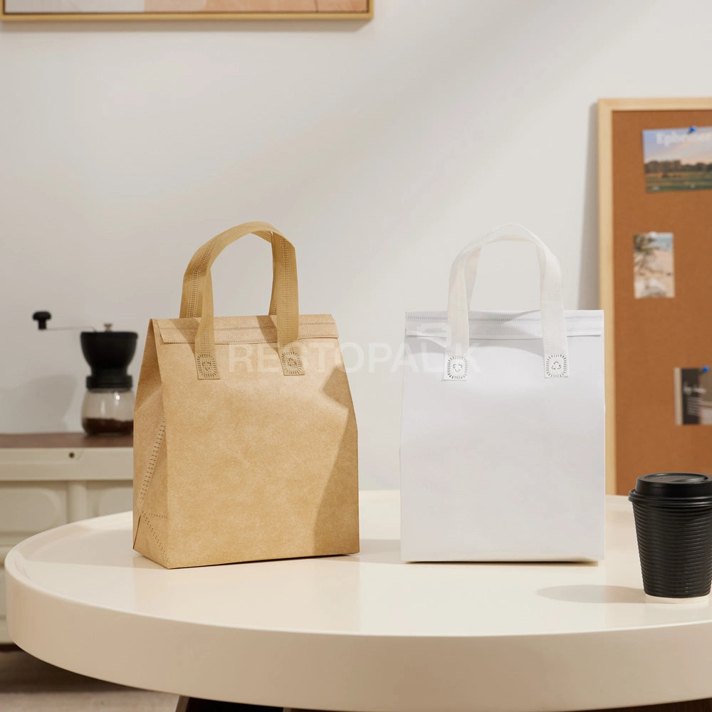 2-Cup Kraft Coffee and Milk Tea Insulated Bag