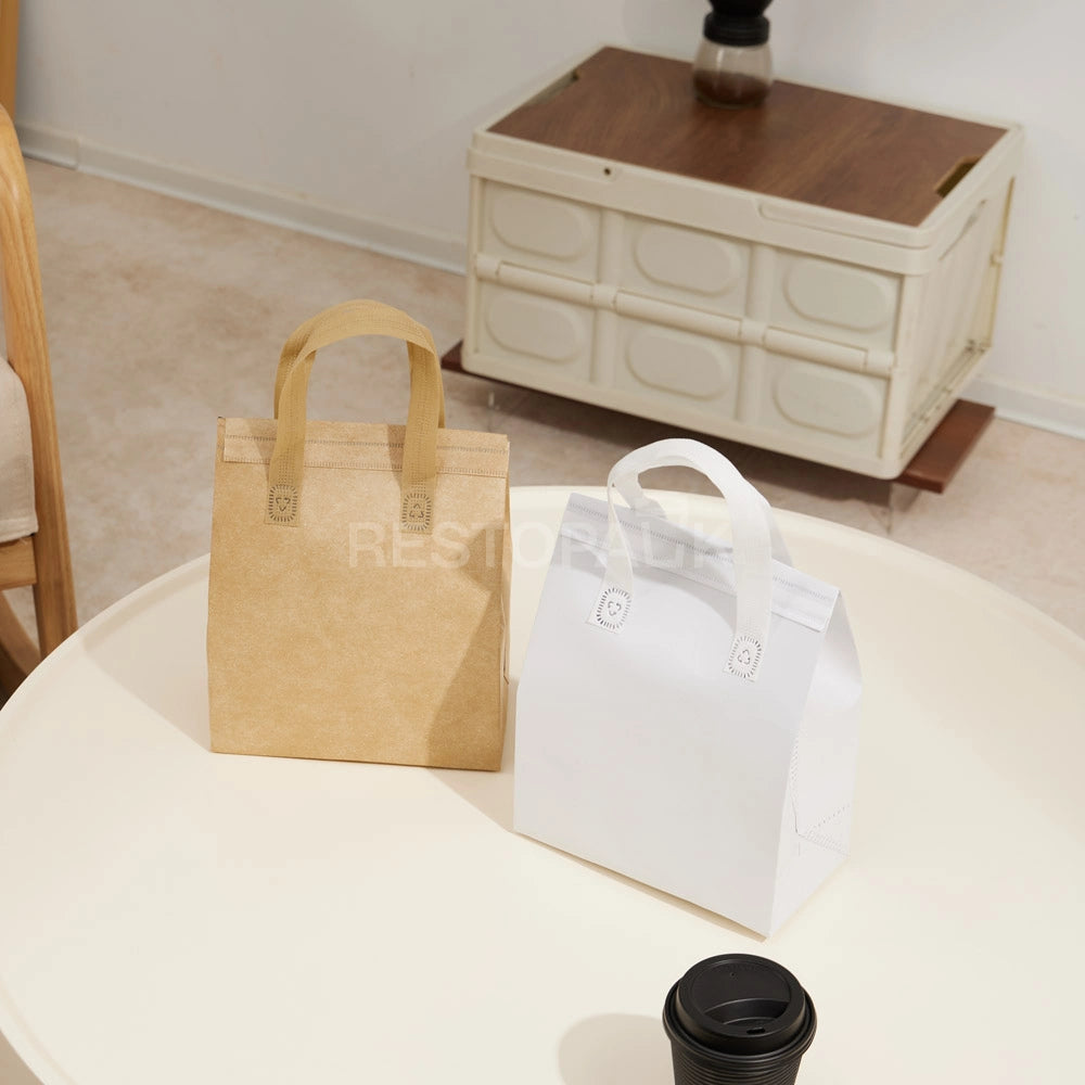 2-Cup Kraft Coffee and Milk Tea Insulated Bag