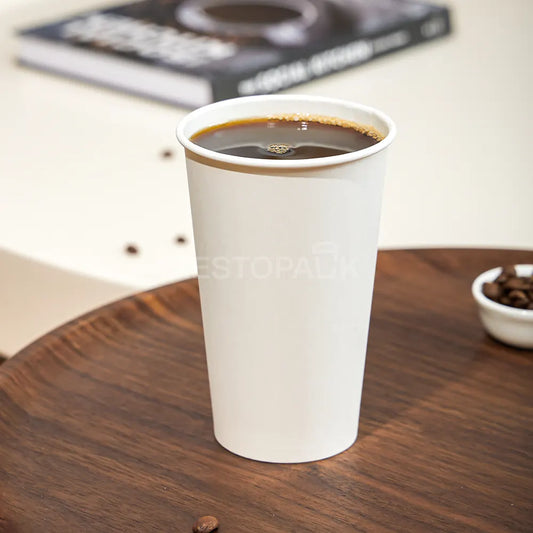 20 oz Single Wall White Paper Coffee Cups