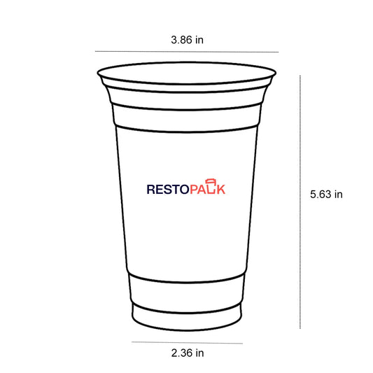 20 oz PET Clear Cold Drink Coffee Cups