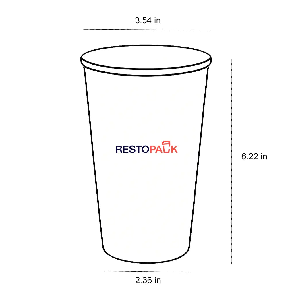 20 oz Single Wall White Paper Coffee Cups