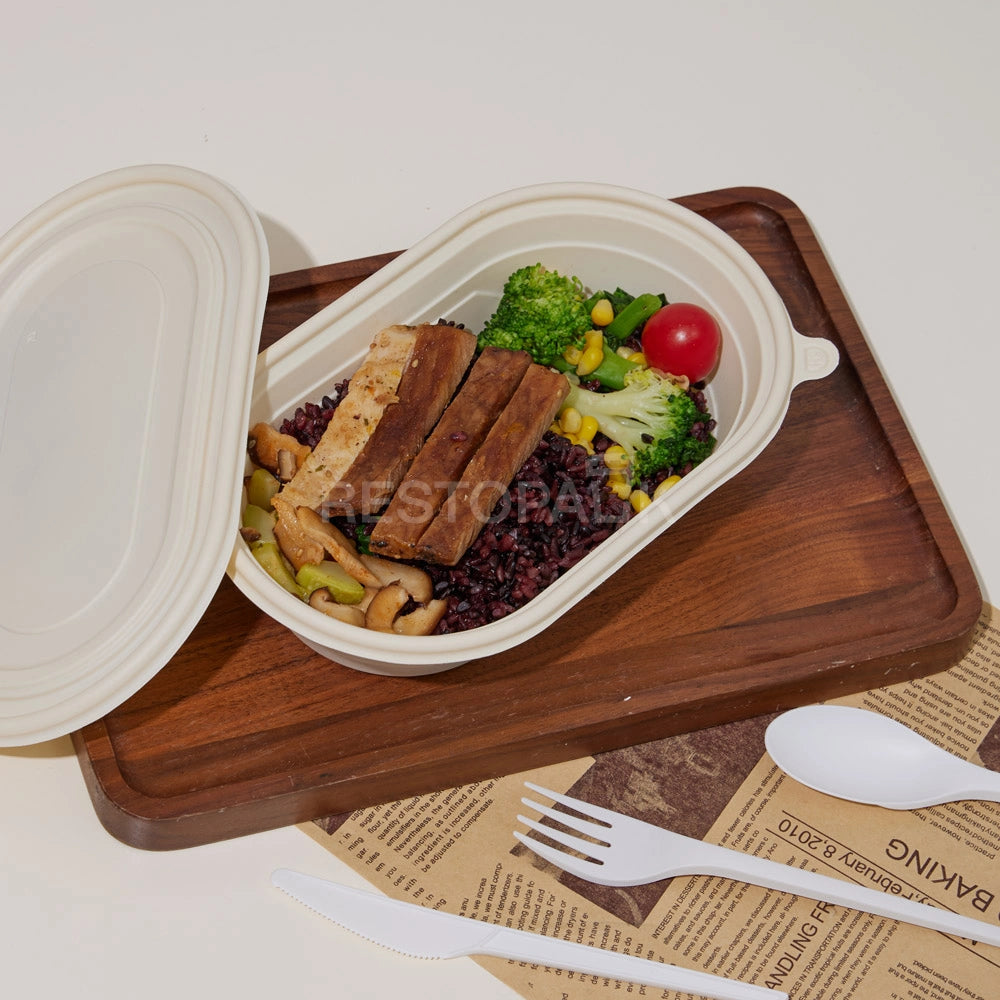 24 oz Cornstarch Salad Container – Single Compartment