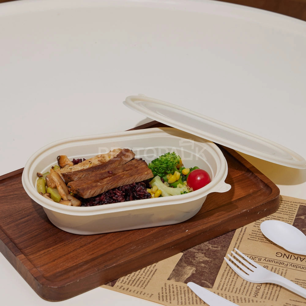 24 oz Cornstarch Salad Container – Single Compartment