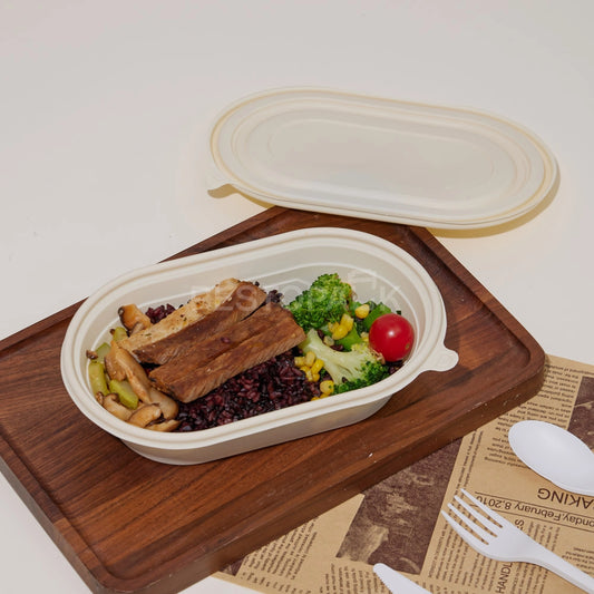 24 oz Cornstarch Salad Container – Single Compartment