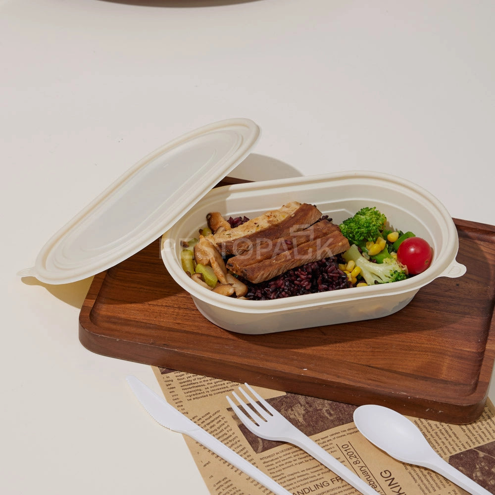 24 oz Cornstarch Salad Container – Single Compartment