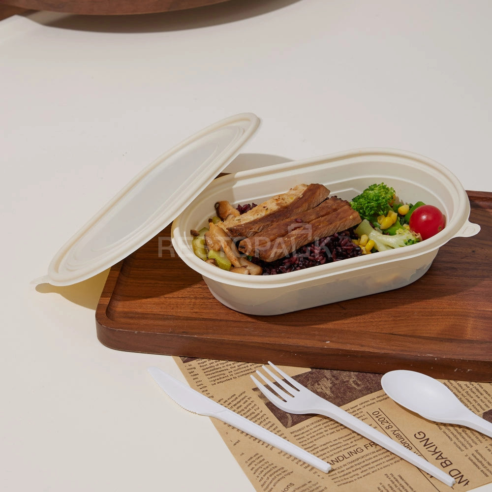 24 oz Cornstarch Salad Container – Single Compartment