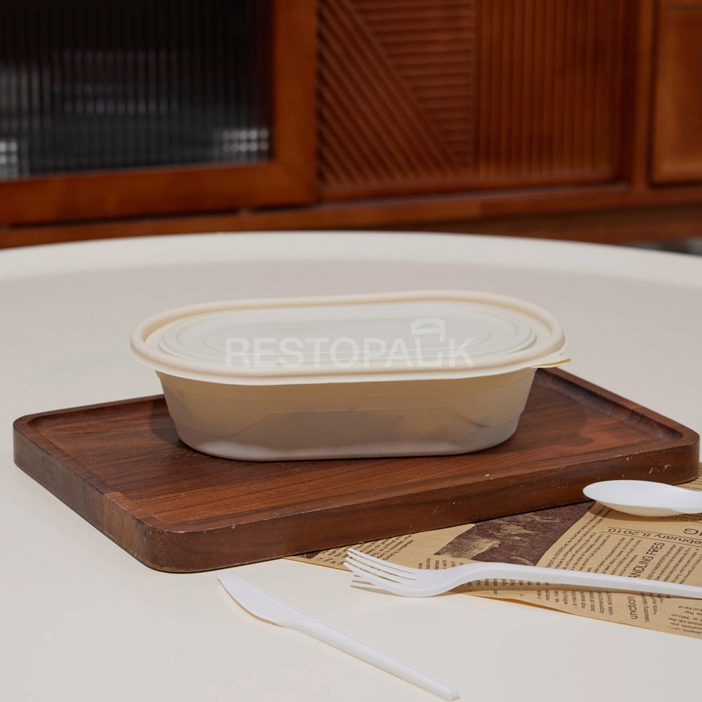 24 oz Cornstarch Salad Container – Single Compartment