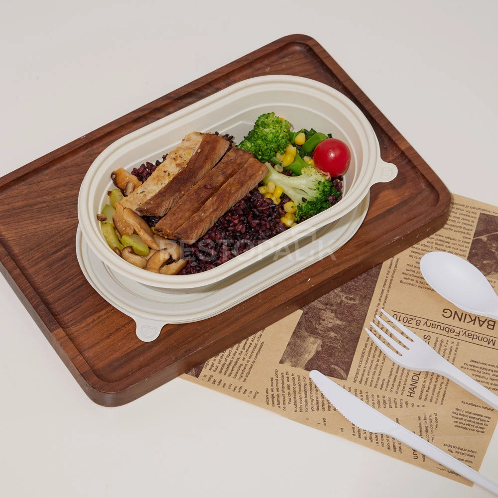 24 oz Cornstarch Salad Container – Single Compartment