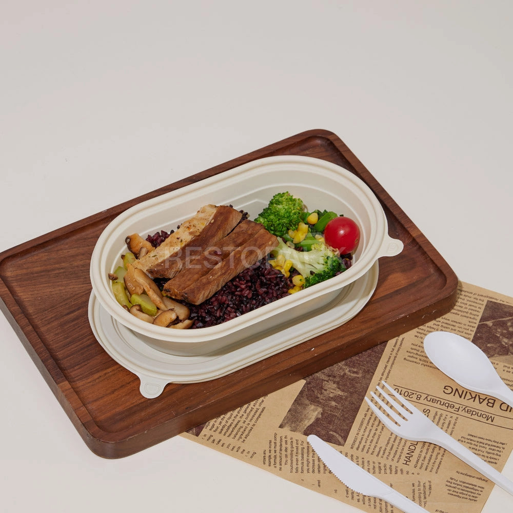 24 oz Cornstarch Salad Container – Single Compartment