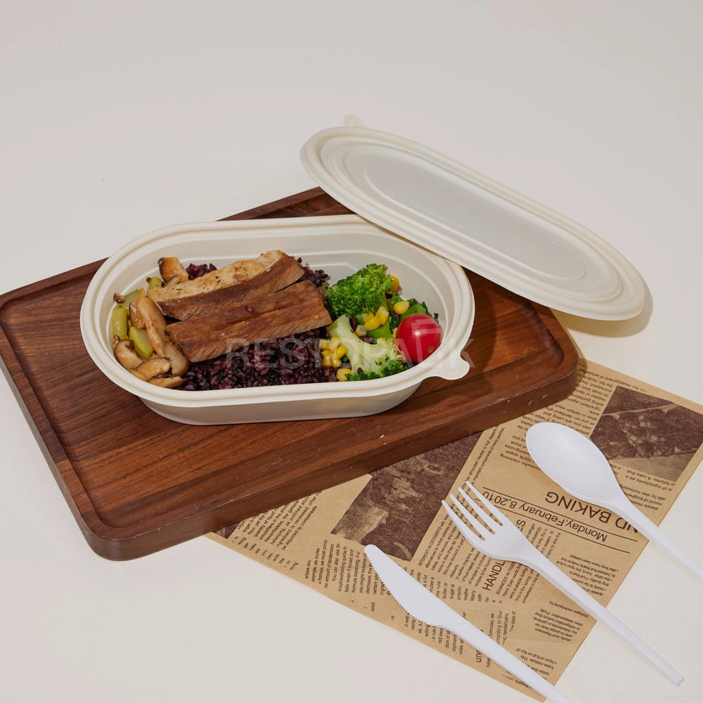 24 oz Cornstarch Salad Container – Single Compartment