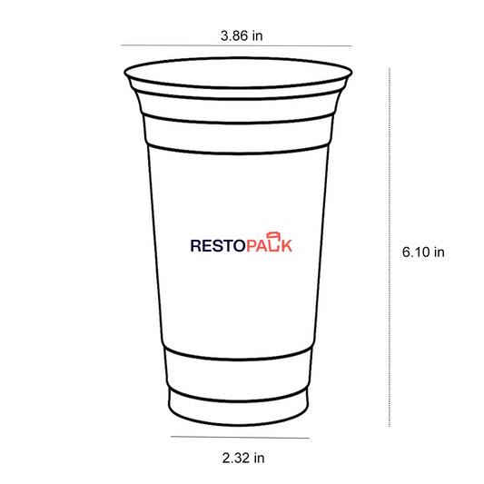 24 oz PET Clear Cold Drink Coffee Cups