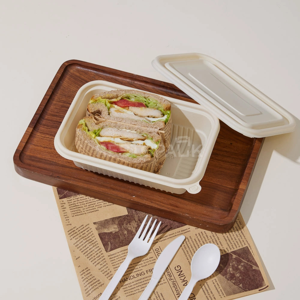 25 oz Square Cornstarch Food Container