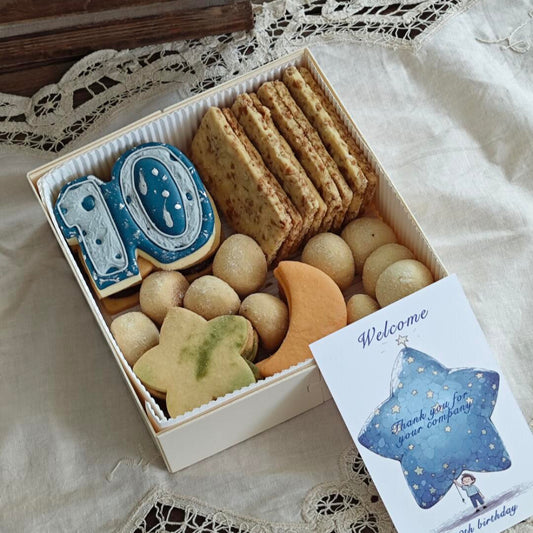 Wooden Cookie Gift Box with Paper Lining