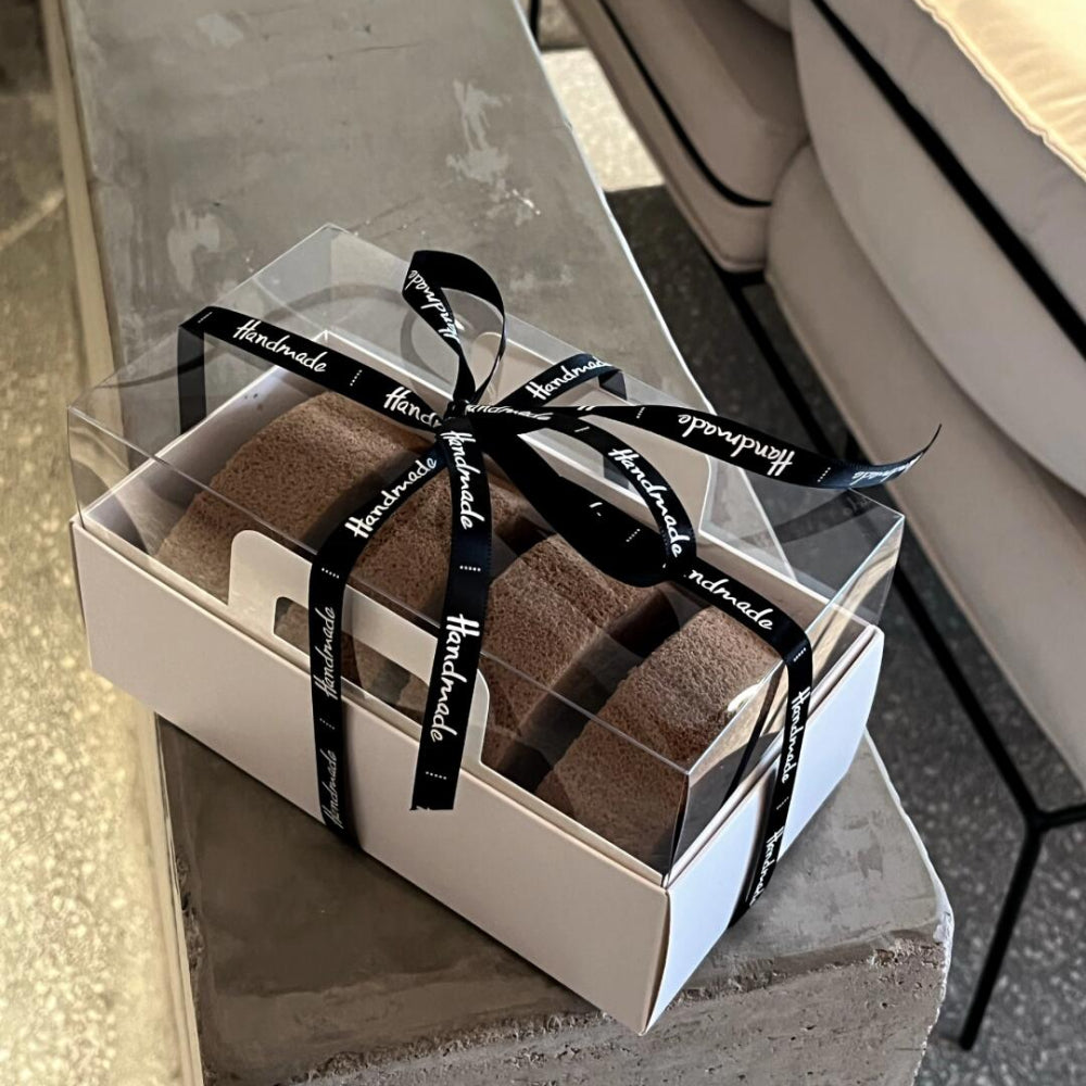 Clear Lid Cardboard Roll Cake Boxes with Handle