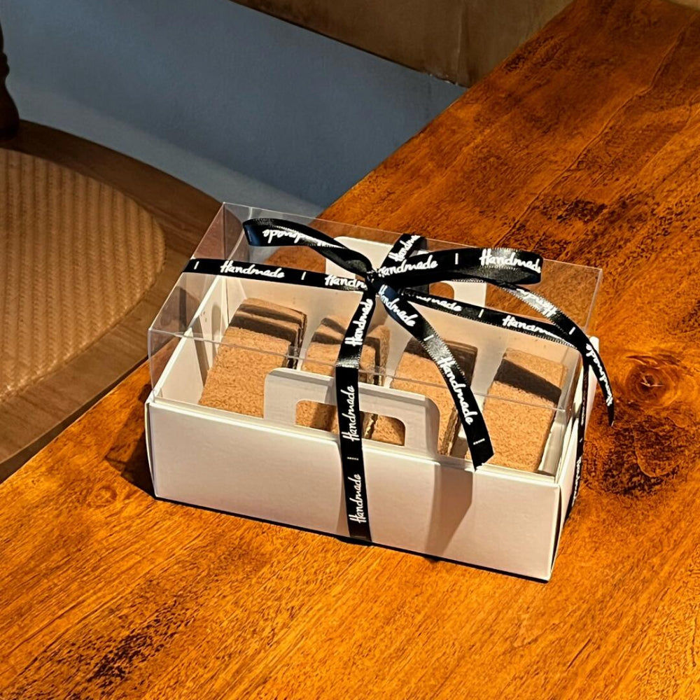 Clear Lid Cardboard Roll Cake Boxes with Handle