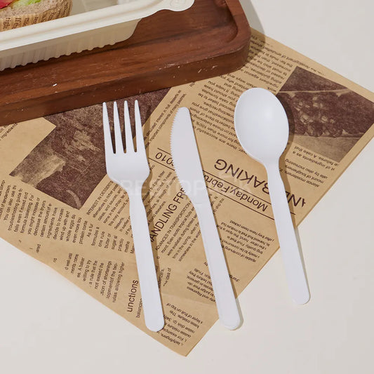 6" CPLA Biodegradable Cutlery Series | Knife, Fork & Spoon Options